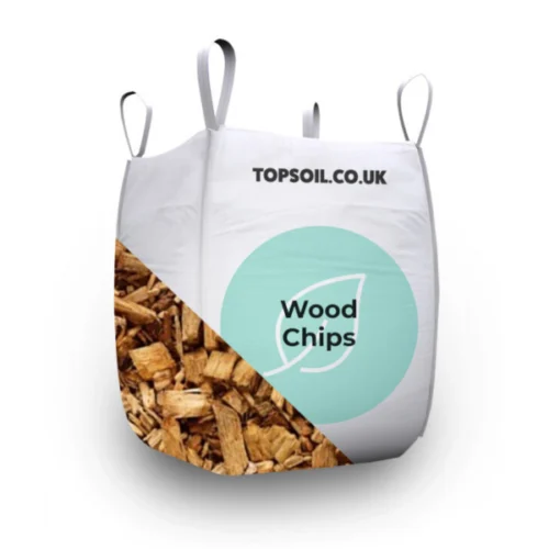 Wood Chippings Single Bulk Bag - Topsoil.co.uk