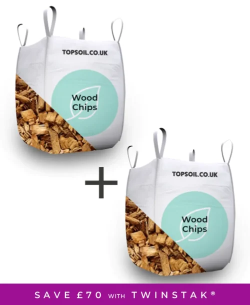 Two Wood Chippings Bulk Bags saving £70 with Topsoil.co.uk