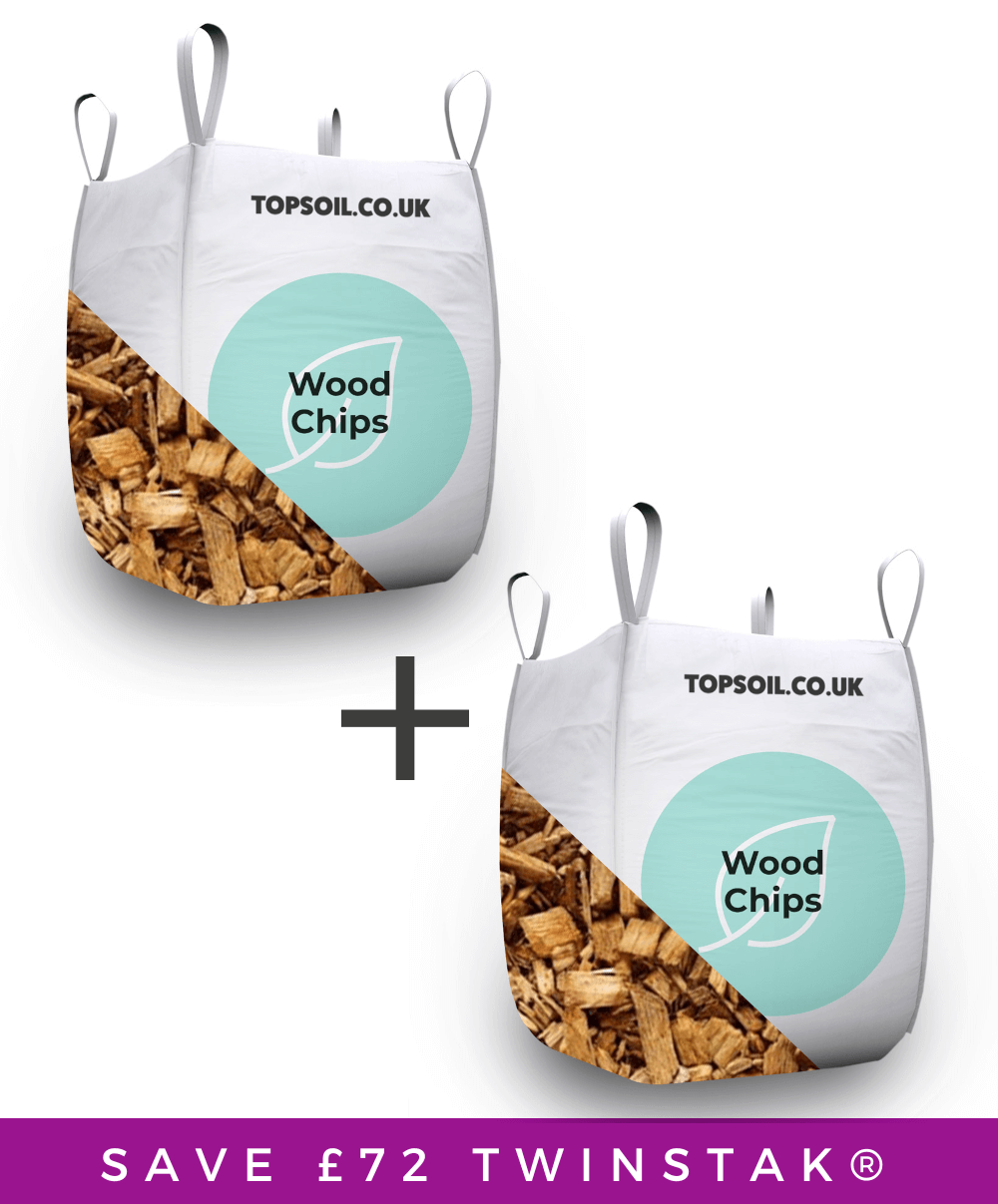 Wood Chips Twinstak (2 x Bulk Bags) Topsoil