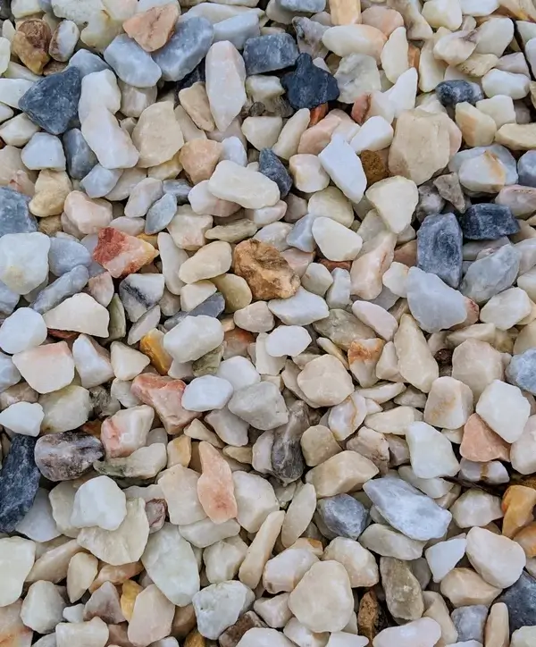 Close up of Blossom Gravel also known as Flamingo Chippings.