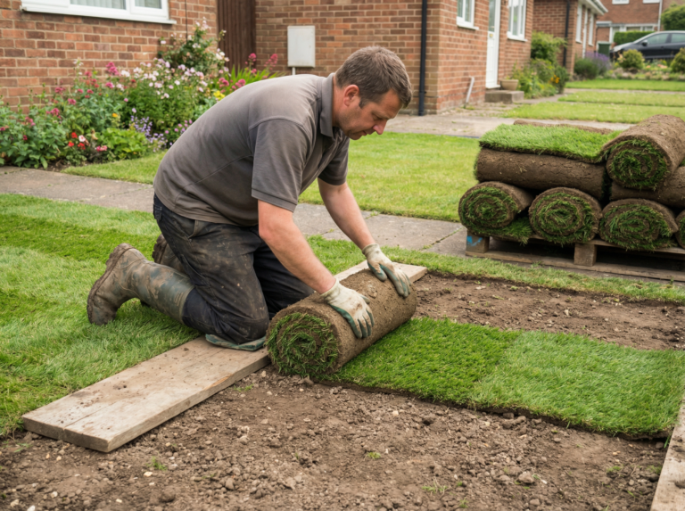 Laying new turf